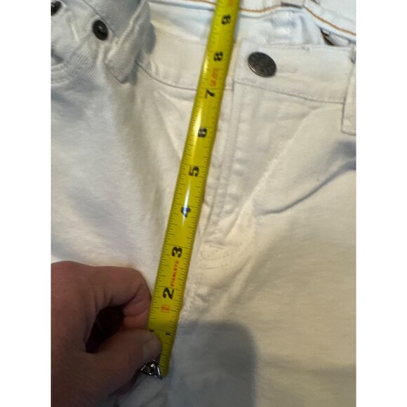 J. Crew Womens Stretch White Denim Jeans Size 28/28 Slim Fit Classic Style FLAW - Picture 5 of 10